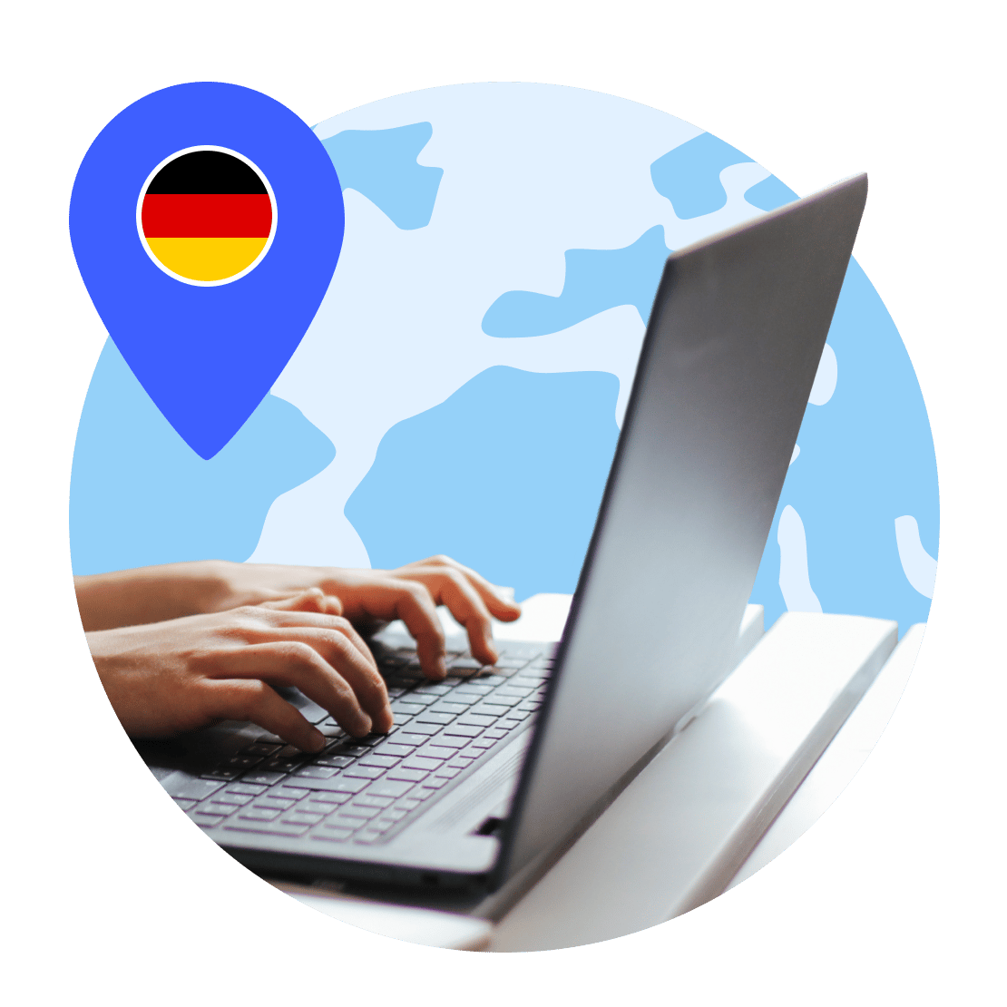 Ultraschnelle NordVPN-Server in Deutschland.