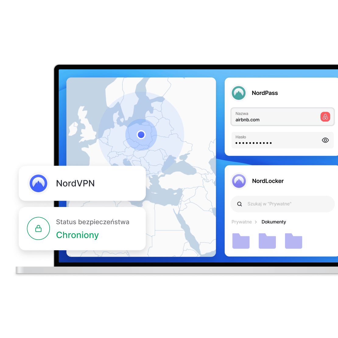 Ochrona urządzenia cyfrowego za pomocą produktów Nord Security: NordVPN, NordPass i NordLocker