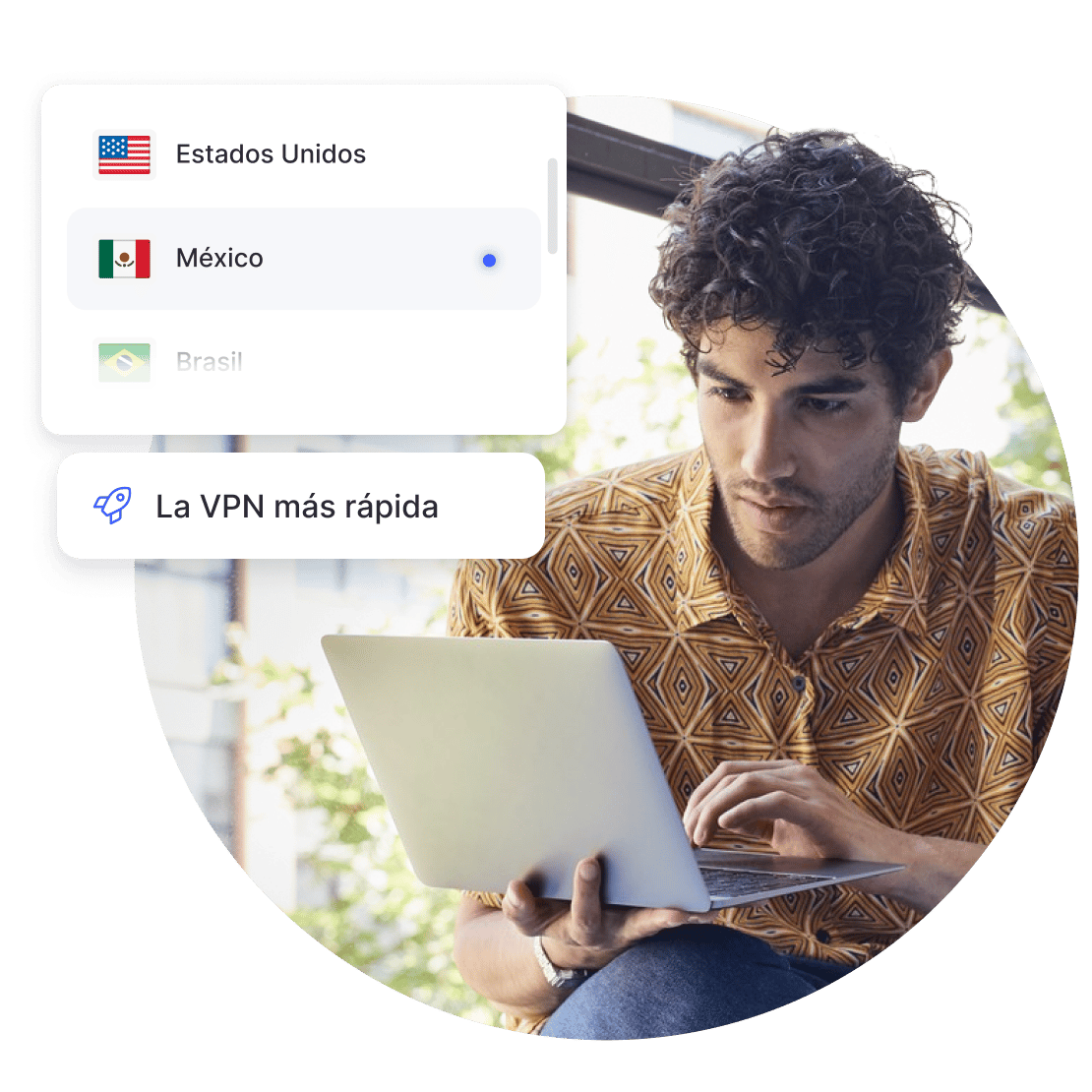 Navegando con una conexión VPN usando el servidor rápido de NordVPN